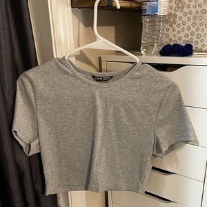 Shein Grey Crop Top
